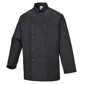 Jakna Suffolk Chefs L/S Crna XL PORTWEST C833BKRXL