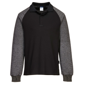 Polo majica with Cut Resistant Sleeves Crna XXL PORTWEST CR15BKRXXL