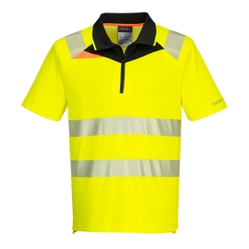 DX4 Polo majica Hi-Vis Zip S/S Žuta/Crna XXL PORTWEST DX412YBRXXL