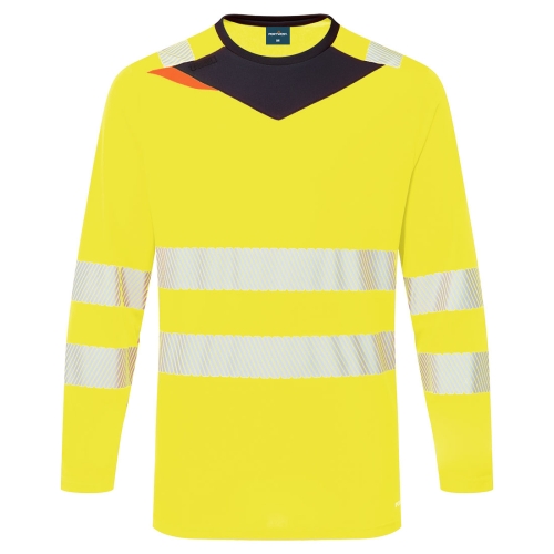 DX4 Majica Hi-Vis L/S Žuta/Crna 4XL PORTWEST DX416YBR4XL