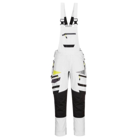 DX4 Hlače s naramenicama Work White/Grey XL PORTWEST DX441WGRXL