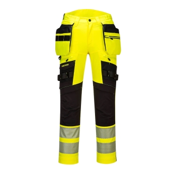 DX4 Hlače Hi-Vis Detachable Holster Pocket Žuta/Crna 46 PORTWEST DX442YBR46