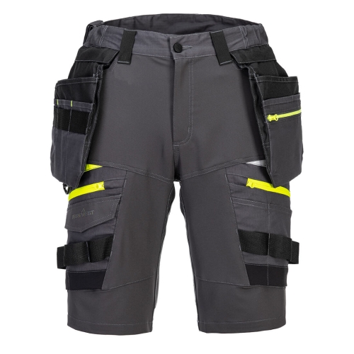 DX4 Kratke hlače Detachable Holster Pocket Metal Grey 46 PORTWEST DX444MGR46