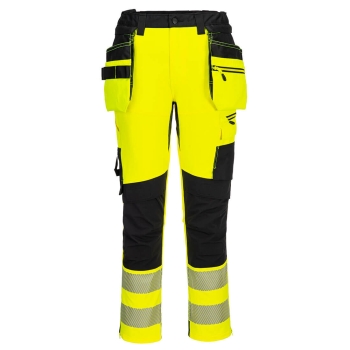 DX4 Hlače Hi-Vis Detachable Holster Pocket Craft Žuta/Crna 44 PORTWEST DX454YBR44