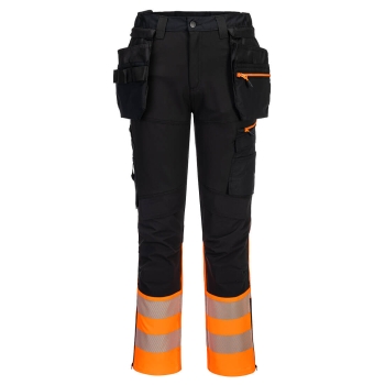 DX4 Hlače Hi-Vis Class 1 Detachable Holster Pocket Craft Narančasta/Crna 28 PORTWEST DX457OBR28
