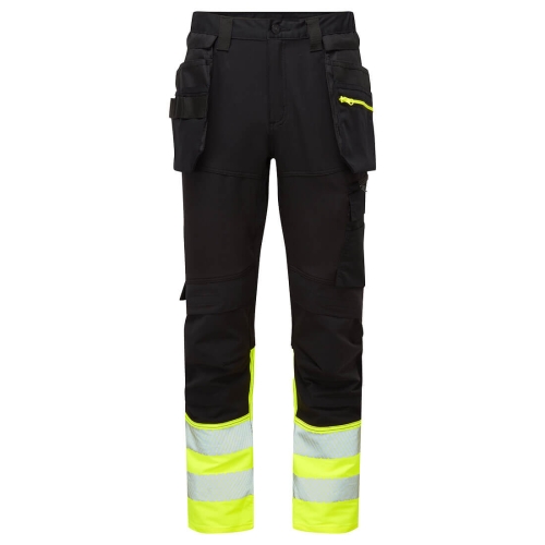 DX4 Hlače Hi-Vis Class 1 Detachable Holster Pocket Craft Žuta/Crna 34 PORTWEST DX457YBR34