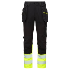 DX4 Hlače Hi-Vis Class 1 Detachable Holster Pocket Craft Žuta/Crna 40 PORTWEST DX457YBR40