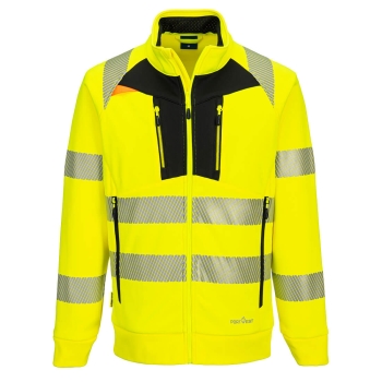 DX4 Hi-Vis Funnel Neck Zipped Sweatshirt Žuta/Crna L PORTWEST DX477YBRL