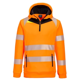 DX4 Hi-Vis 1/4 Zip Hoodie Narančasta/Crna XXL PORTWEST DX482OBRXXL