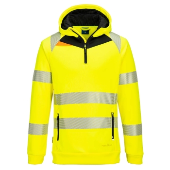DX4 Hi-Vis 1/4 Zip Hoodie Žuta/Crna XXXL PORTWEST DX482YBRXXXL