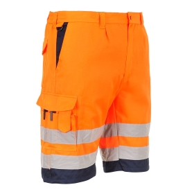 Kratke hlače Hi-Vis Contrast Narančasta/Navy S PORTWEST E043ONRS