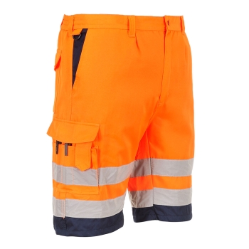 Kratke hlače Hi-Vis Contrast Narančasta/Navy XXL PORTWEST E043ONRXXL