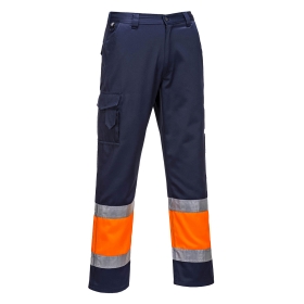 Hlače Service Hi-Vis Contrast Class 1 Narančasta/Navy XXL PORTWEST E049ONRXXL
