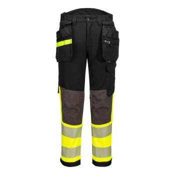 EV4 Hlače Hi-Vis Stretch Detachable Holster Class 1 Žuta/Crna 28 PORTWEST EV442YBR28