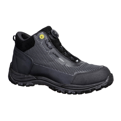 Girder Composite Mid Boot S3S ESD SR FO Crna/Siva 47 PORTWEST FE04BGY47
