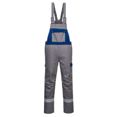 Hlače s naramenicama Bizflame Ultra Two Tone Siva M PORTWEST FR07GRRM