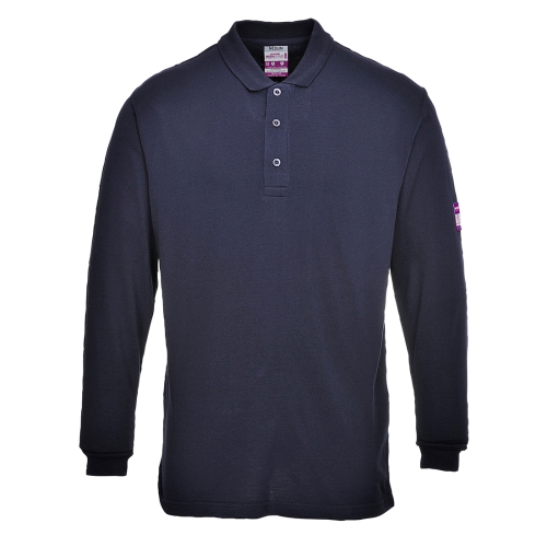 Polo majica Flame Resistant Anti-Static, dugi rukav Navy M PORTWEST FR10NARM