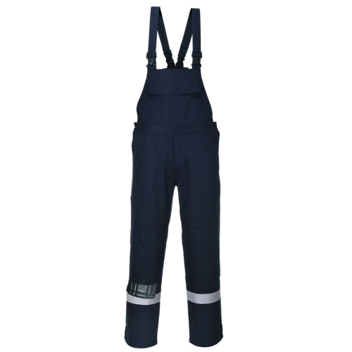 Hlače s naramenicama Bizflame Plus Navy XXXL PORTWEST FR27NARXXXL