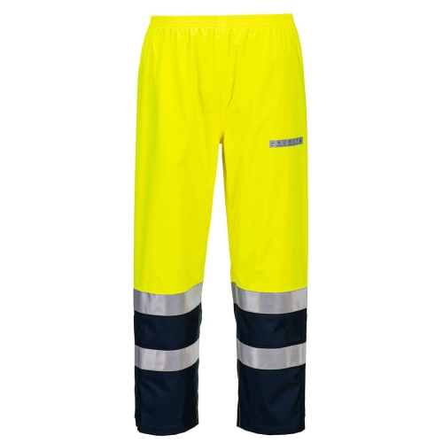 Hlače Bizflame Rain+ Hi-Vis Light Arc Yellow/Navy L PORTWEST FR410YNRL