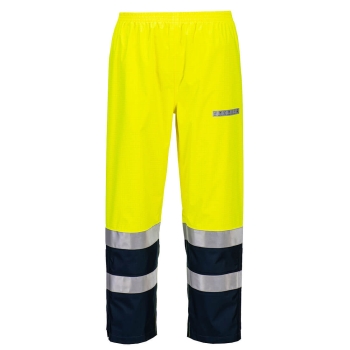 Hlače Bizflame Rain+ Hi-Vis Light Arc Yellow/Navy M PORTWEST FR410YNRM