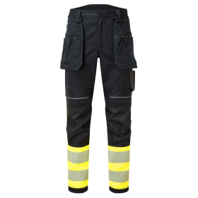 PW3 Hlače Holster FR Hi-Vis Class 1 Žuta/Crna 42 PORTWEST FR416YBR42
