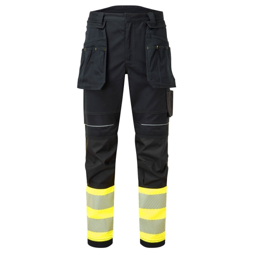 PW3 Hlače Holster FR Hi-Vis Class 1 Žuta/Crna 42 PORTWEST FR416YBR42