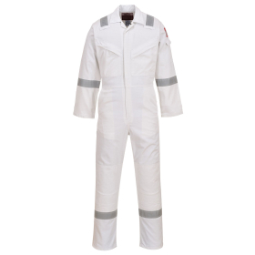 Kombinezon Flame Resistant Anti-Static 350g White S PORTWEST FR50WHRS
