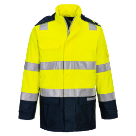 Jakna Bizflame Rain+ Hi-Vis Light Arc  Yellow/Navy XL PORTWEST FR605YNRXL