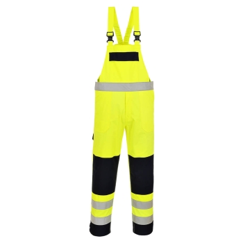 Hlače s naramenicama Hi-Vis Multi-Norm Yellow/Navy XL PORTWEST FR63YNRXL