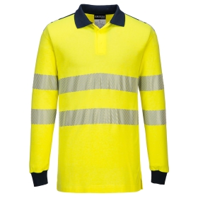 WX3 Polo majica Flame Resistant Hi-Vis Yellow/Navy L PORTWEST FR702YNRL