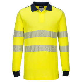 WX3 Polo majica Flame Resistant Hi-Vis Yellow/Navy XL PORTWEST FR702YNRXL
