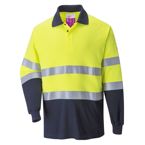 Polo majica Flame Resistant Anti-Static Two Tone Yellow/Navy M PORTWEST FR74YNRM