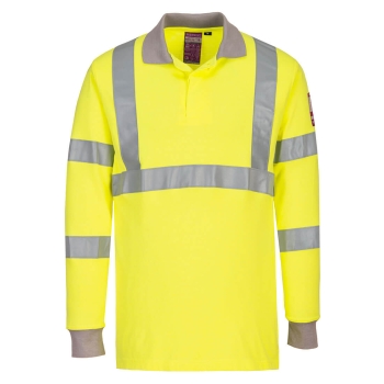 Polo majica Flame Resistant Anti-Static Hi-Vis, dugi rukav Žuta L PORTWEST FR77YERL