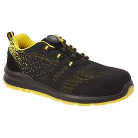 Portwest Compositelite Wire Lace Safety Trainer Knit S1P Crna/Žuta 36 PORTWEST FT08BKY36