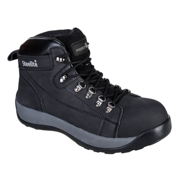 Zaštitna cipela Steelite Mid Cut Nubuck Boot SB HRO Crna 47 PORTWEST FW31BKR47