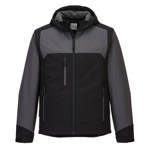 KX3 Jakna Hooded Softshell (3L) Crna/Siva M PORTWEST KX362BGYM