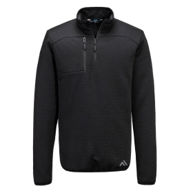 KX3 Textured 1/4 Zip Sweatshirt Crna S PORTWEST KX376BKRS