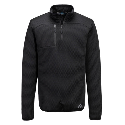 KX3 Textured 1/4 Zip Sweatshirt Crna M PORTWEST KX376BKRM