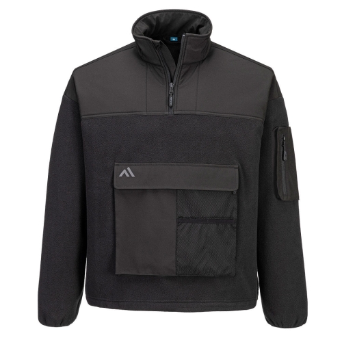 Flis KX3 1/4 Zip Crna S PORTWEST KX378BKRS