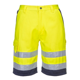 Kratke hlače Hi-Vis Lightweight Polycotton Yellow/Navy XL PORTWEST L043YNRXL