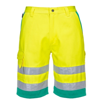 Kratke hlače Hi-Vis Lightweight Polycotton Yellow/Teal M PORTWEST L043YTRM