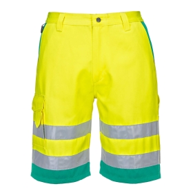 Kratke hlače Hi-Vis Lightweight Polycotton Yellow/Teal XXL PORTWEST L043YTRXXL