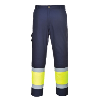 Hlače Service Hi-Vis Lightweight Contrast Class 1 Yellow/Navy XXXL PORTWEST L049YNRXXXL