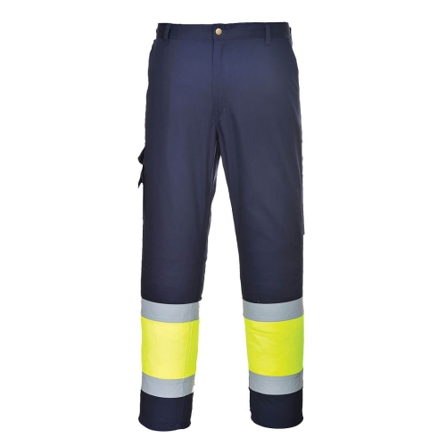 Hlače Service Hi-Vis Lightweight Contrast Class 1 Yellow/Navy XXXL PORTWEST L049YNRXXXL