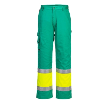 Hlače Service Hi-Vis Lightweight Contrast Class 1 Yellow/Teal XXXL PORTWEST L049YTRXXXL