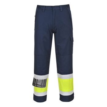 Hlače Hi-Vis Modaflame  Yellow/Navy XL PORTWEST MV26YNRXL