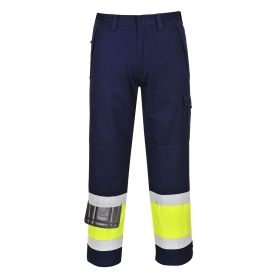 Hlače Hi-Vis Modaflame  Yellow/Navy Tall L PORTWEST MV26YNTL