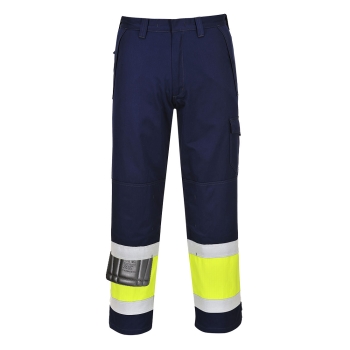 Hlače Hi-Vis Modaflame  Yellow/Navy Tall M PORTWEST MV26YNTM