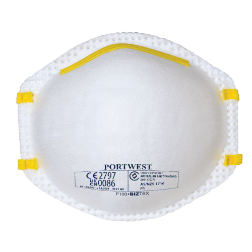 FFP1 Respirator (Pk20) White  PORTWEST P100WHR