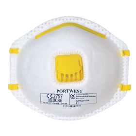 Respirator FFP1 Valved (Pk10) White  PORTWEST P101WHR